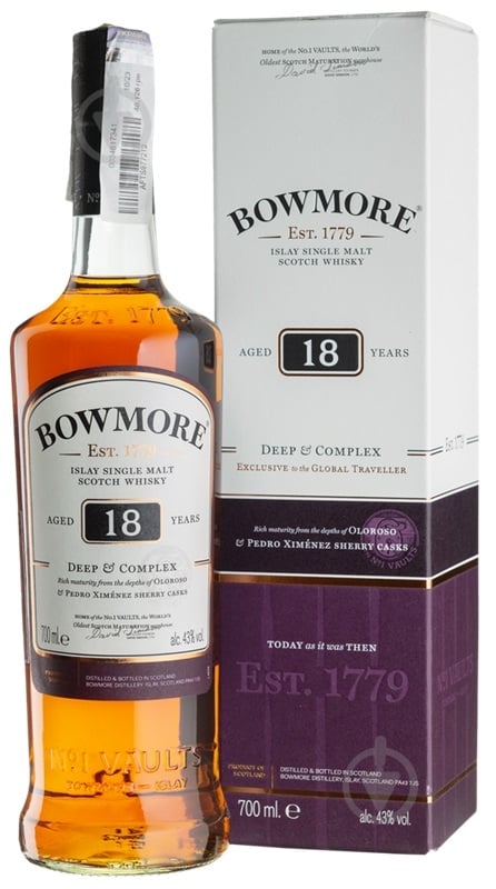 Виски Bowmore Bowmore 18yo 0,7 л - фото 1 Виски Bowmore Bowmore 18yo 0,7 л - фото 1