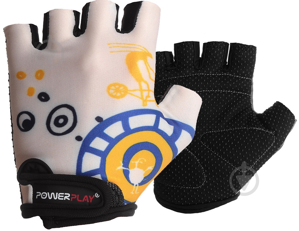Велоперчатки PowerPlay 001D 2XS белый - фото 1