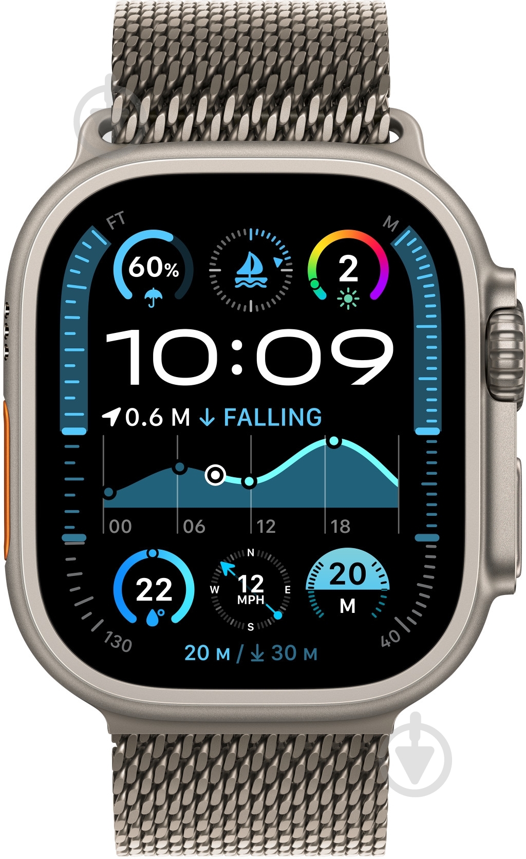 Ремешок Apple 49mm Natural Titanium Milanese Loop — Medium (MXKD3ZM/A) - фото 3 Ремешок Apple 49mm Natural Titanium Milanese Loop — Medium (MXKD3ZM/A) - фото 3