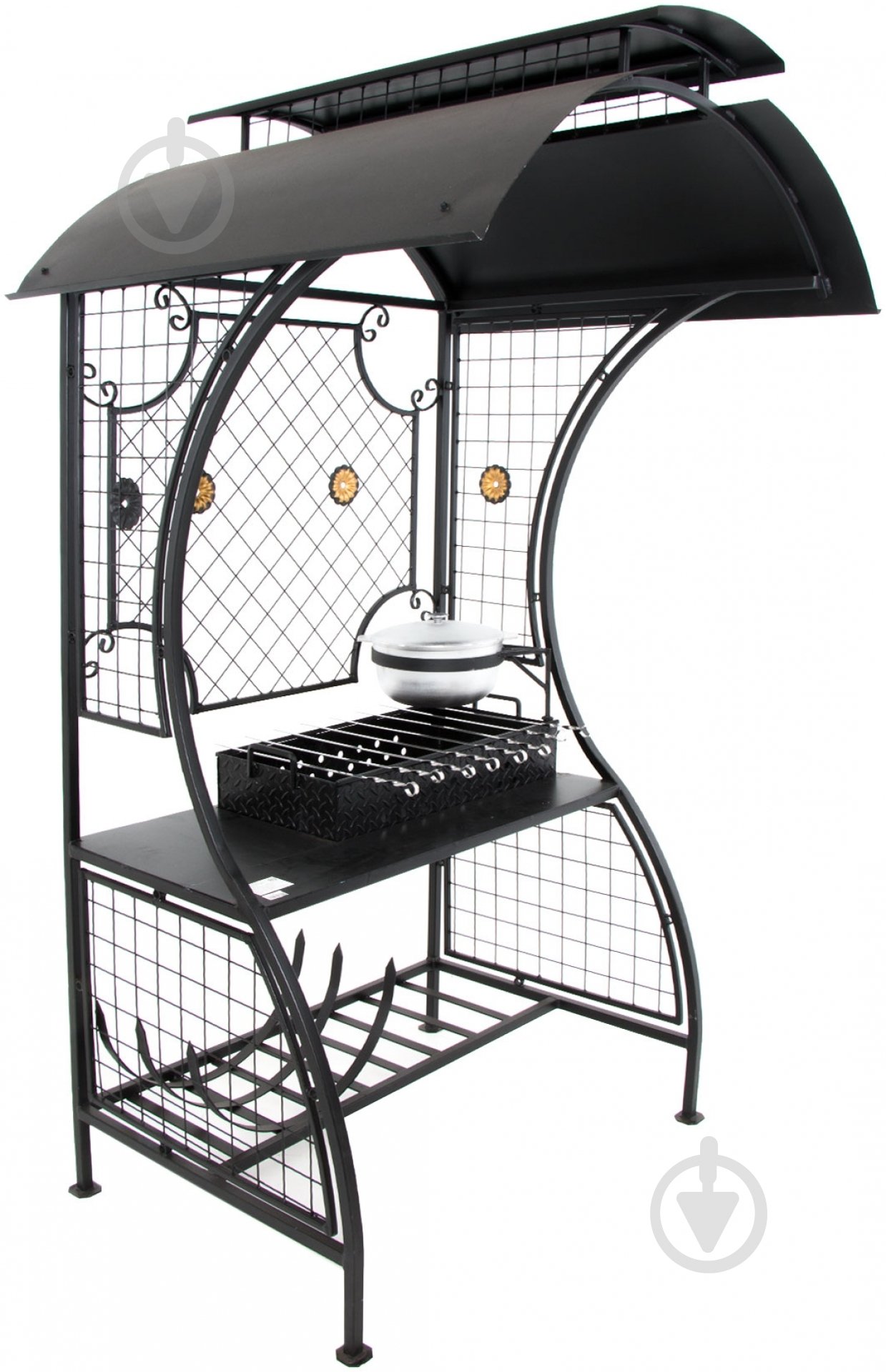 Мангал МКЗ №3 с крышей - фото 1