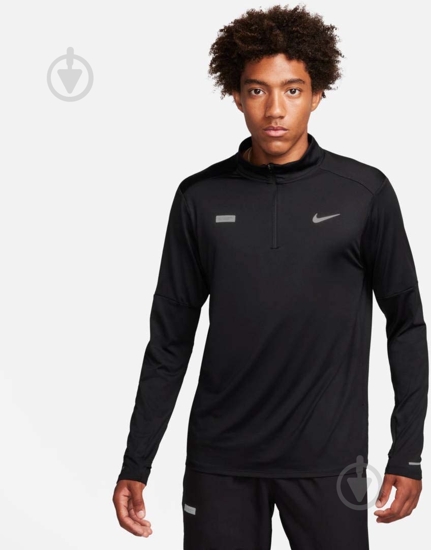 Джемпер Nike M NK DF ELMNT TOP HZ FLASH HBR FB8556-010 р.L черный - фото 1