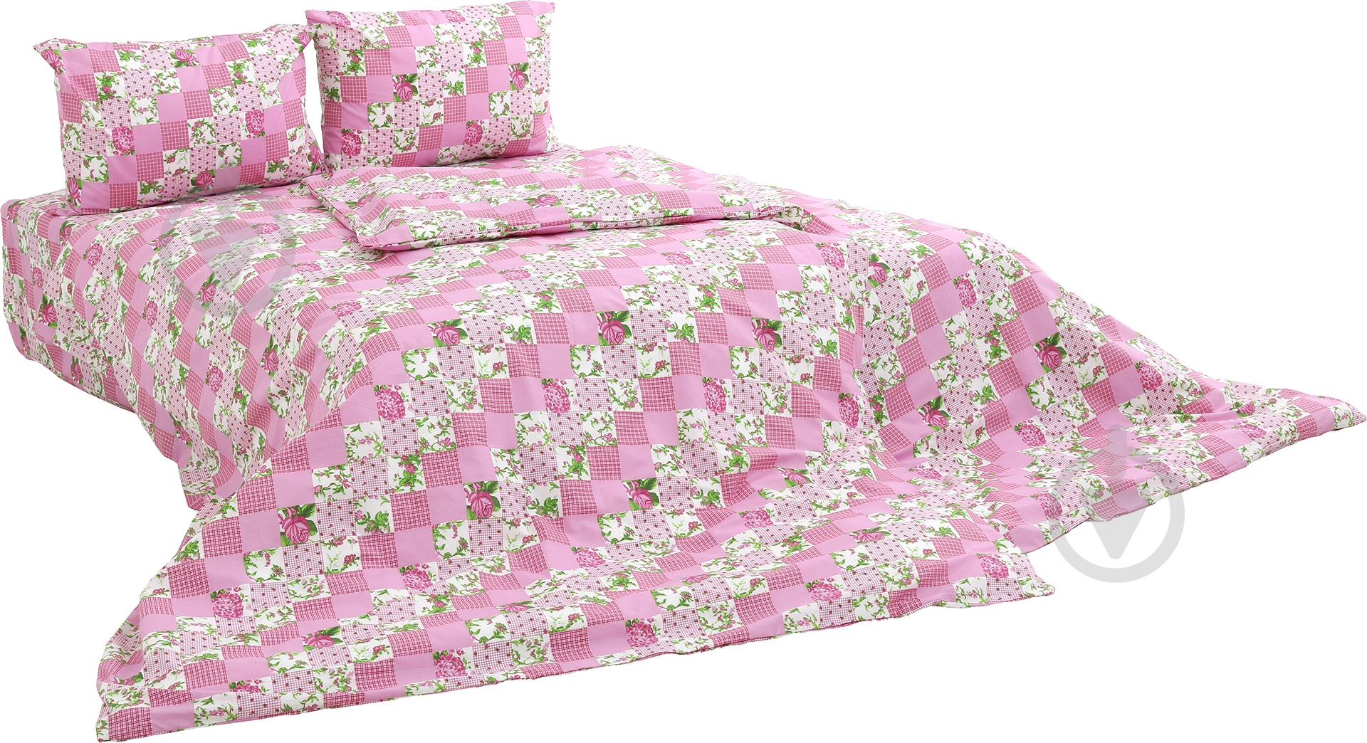 Комплект постельного белья семейный розовый UP! (Underprice) - фото 1