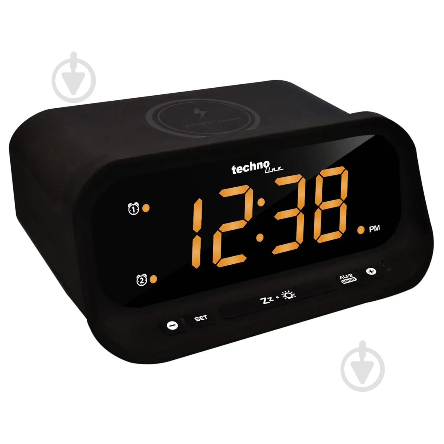 Часы настольные WT477 Wireless Mobile Charging Black Technoline - фото 3