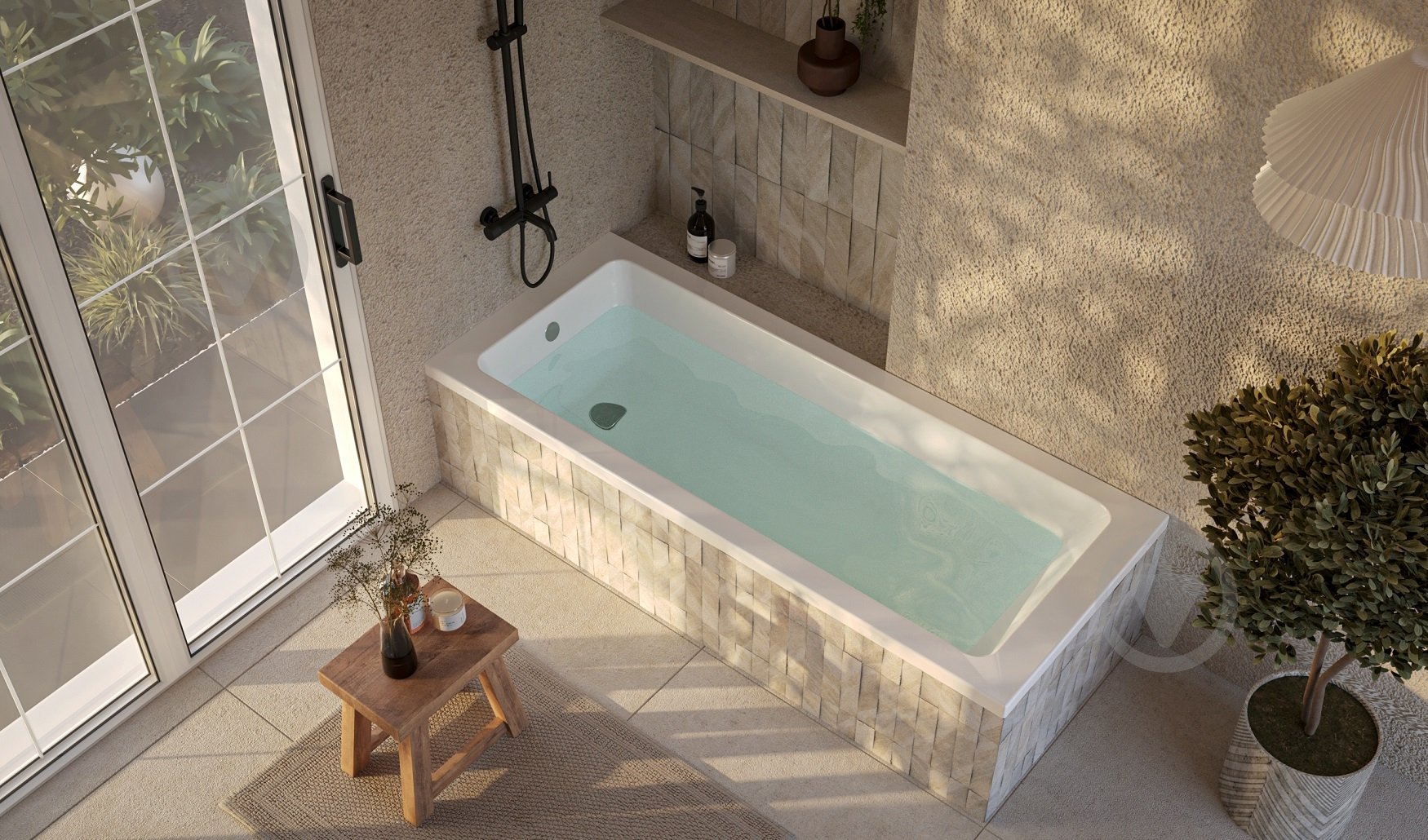 Ванна акриловая HES Neo 170х75 см с ножками - фото 2 Ванна акриловая HES Neo 170х75 см с ножками - фото 2