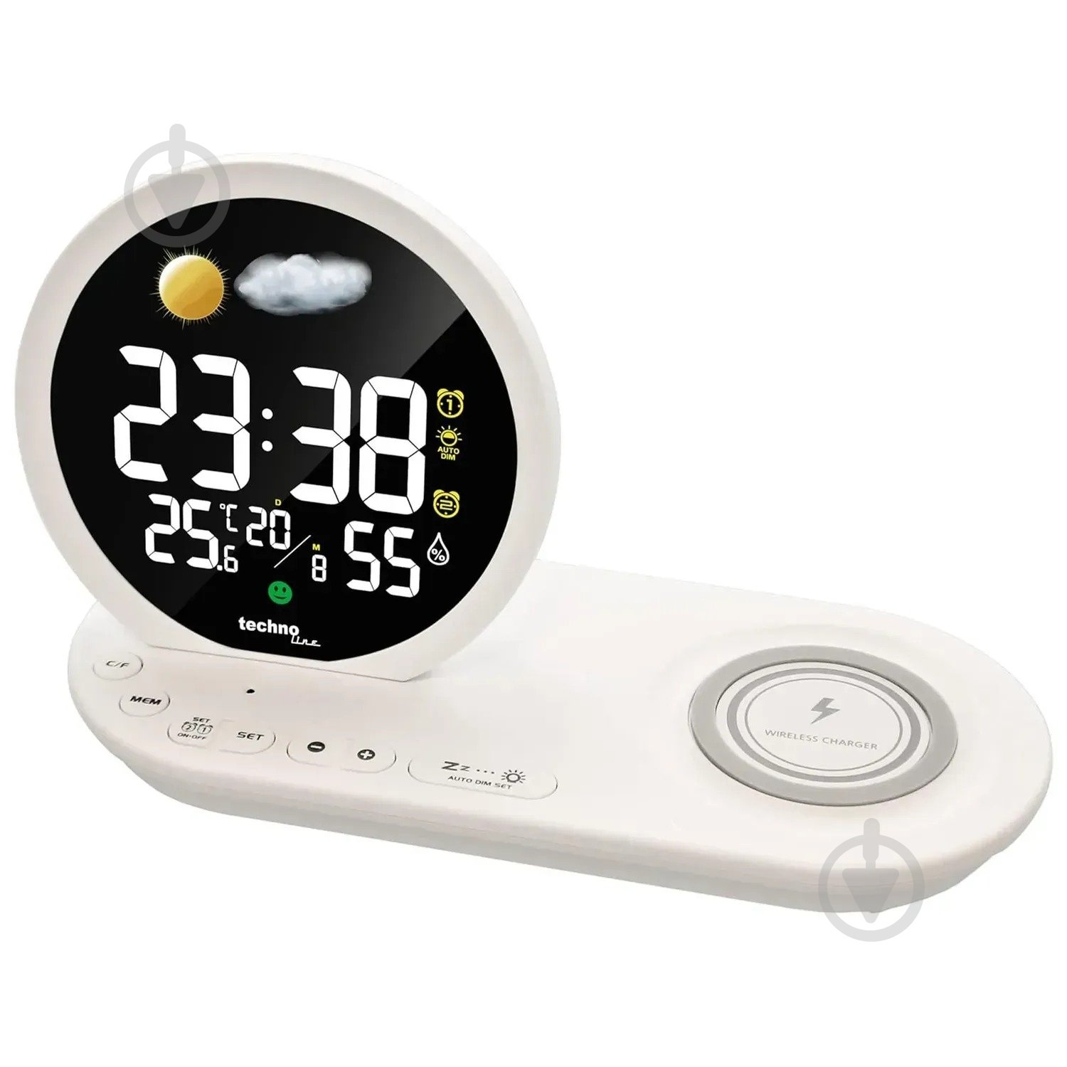 Годинник настільний WT427 Wireless Mobile Charging White Technoline - фото 3 Годинник настільний WT427 Wireless Mobile Charging White Technoline - фото 3