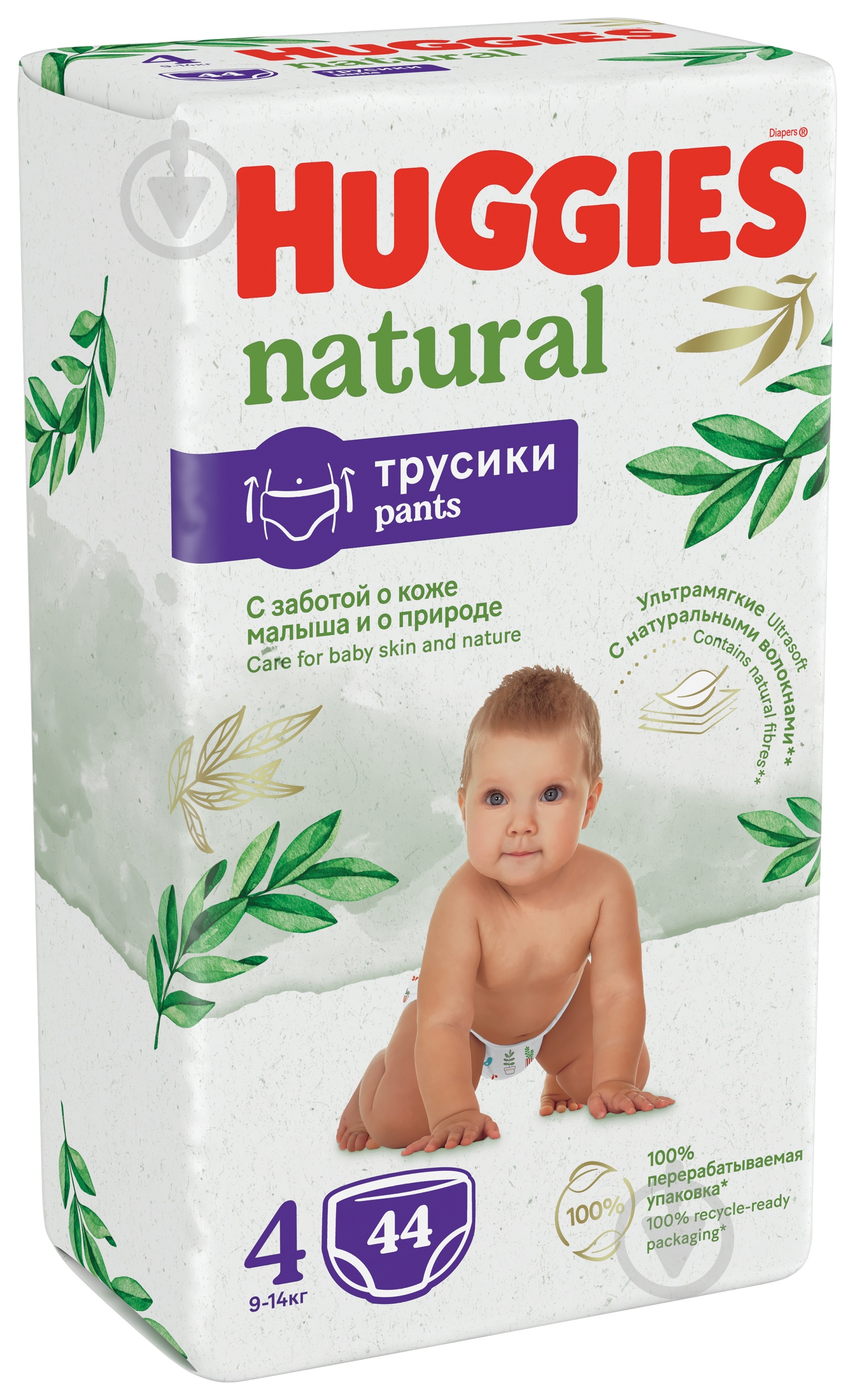 Підгузки-трусики Huggies Natural 4 9-14 кг 44 шт. - фото 2