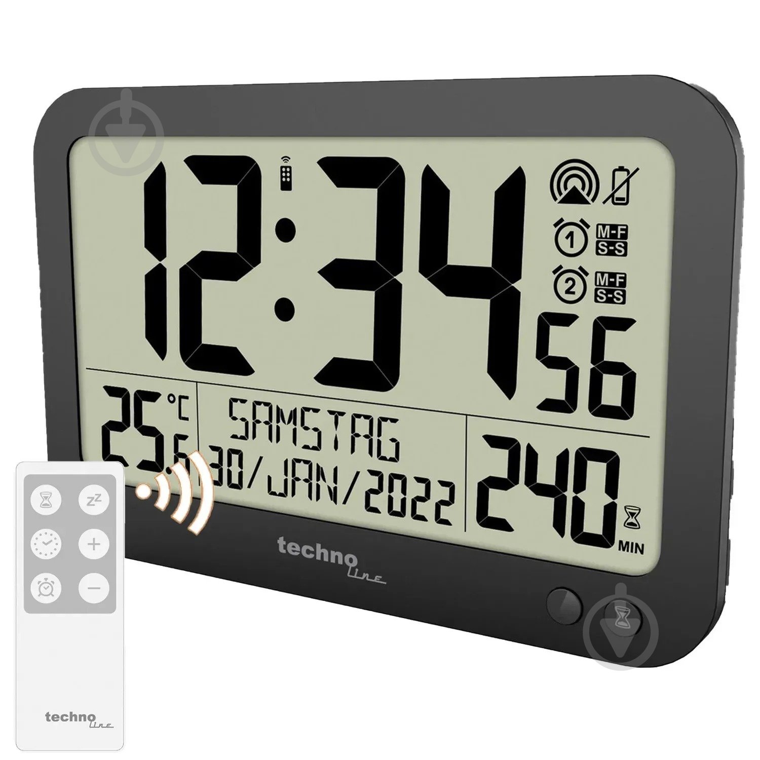 Годинник настінний WS8026 Black Technoline - фото 4 Годинник настінний WS8026 Black Technoline - фото 4