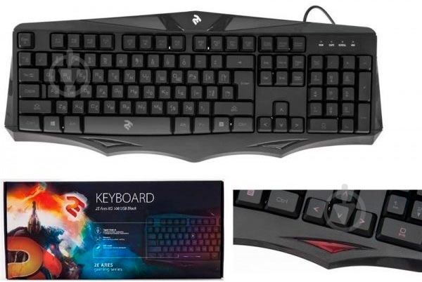 Клавиатура игровая 2E (2E-KG108UB) Ares KG 108 USB black - фото 2