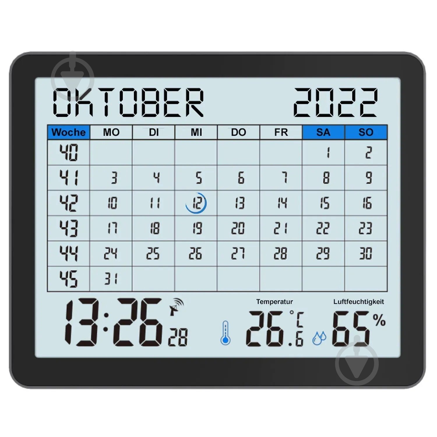 Годинник настільний WT2600 Black Technoline - фото 1