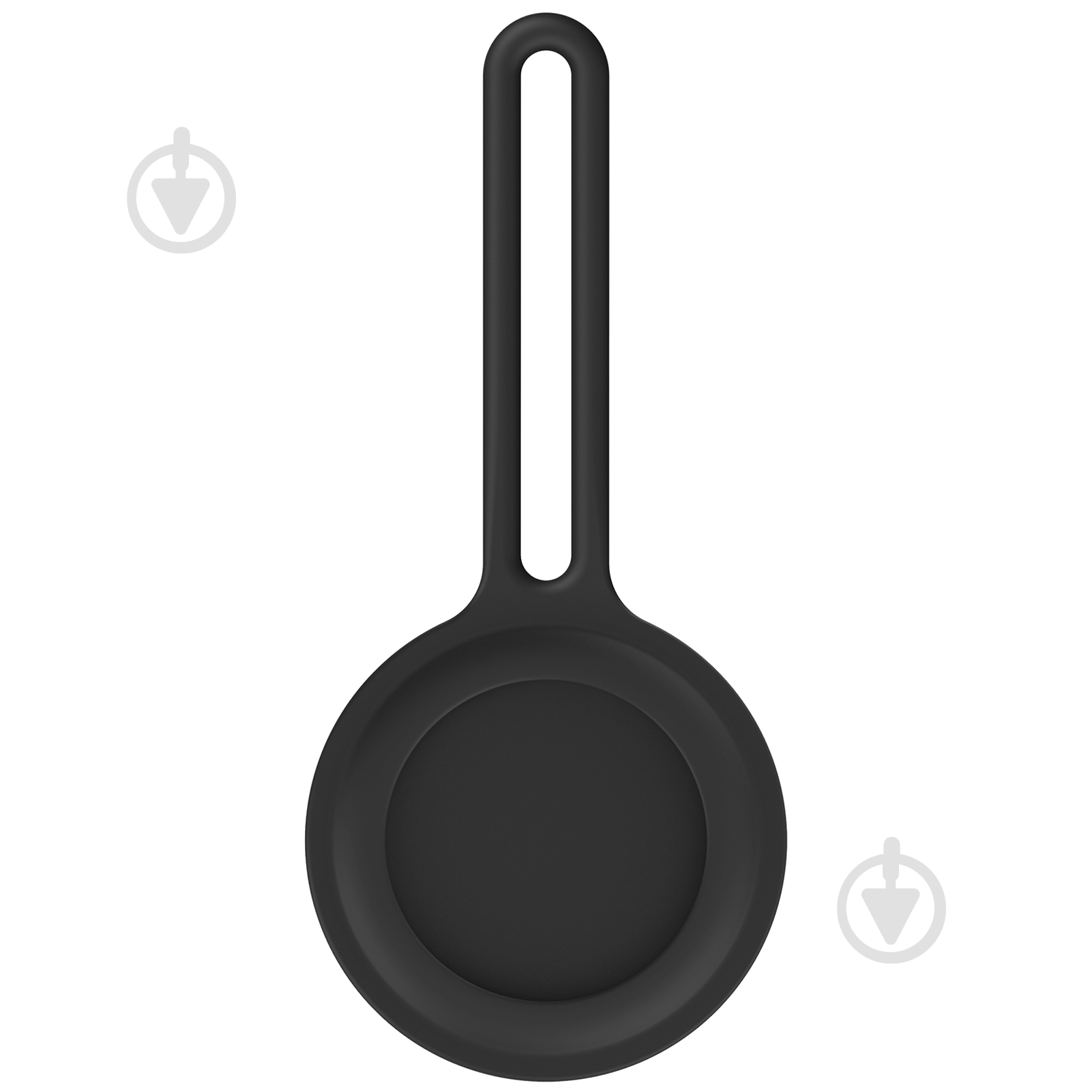 Чехол-брелок Armorstandart для AirTag Silicone Long Loop Black (ARM58946) - фото 1