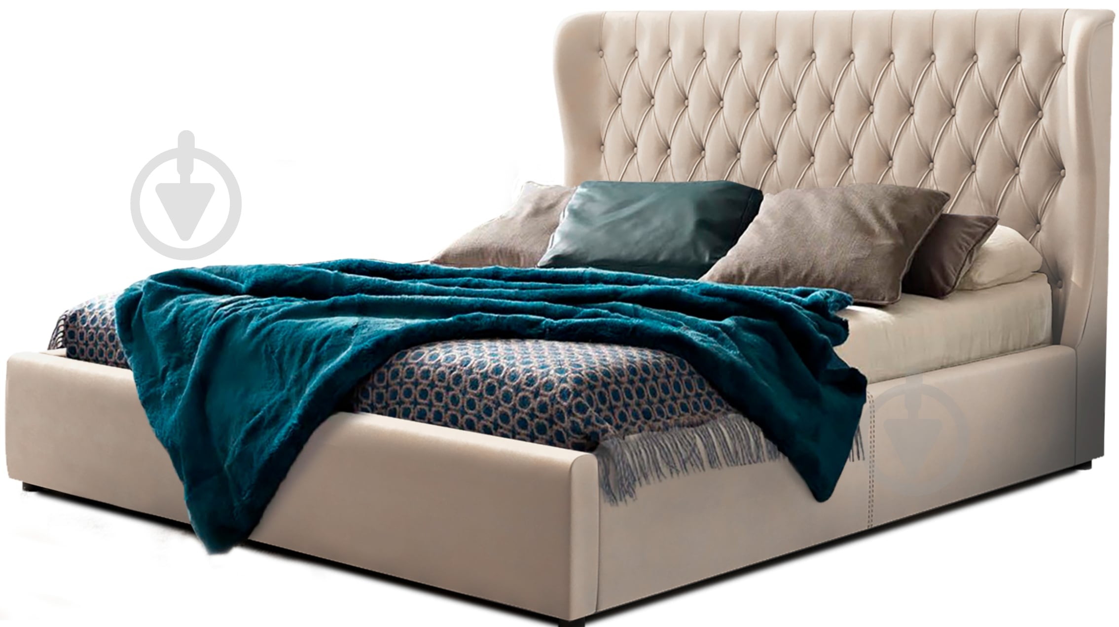 Кровать Green Sofa Неаполь Флорида Light Grey 180x200 см - фото 1 Кровать Green Sofa Неаполь Флорида Light Grey 180x200 см - фото 1