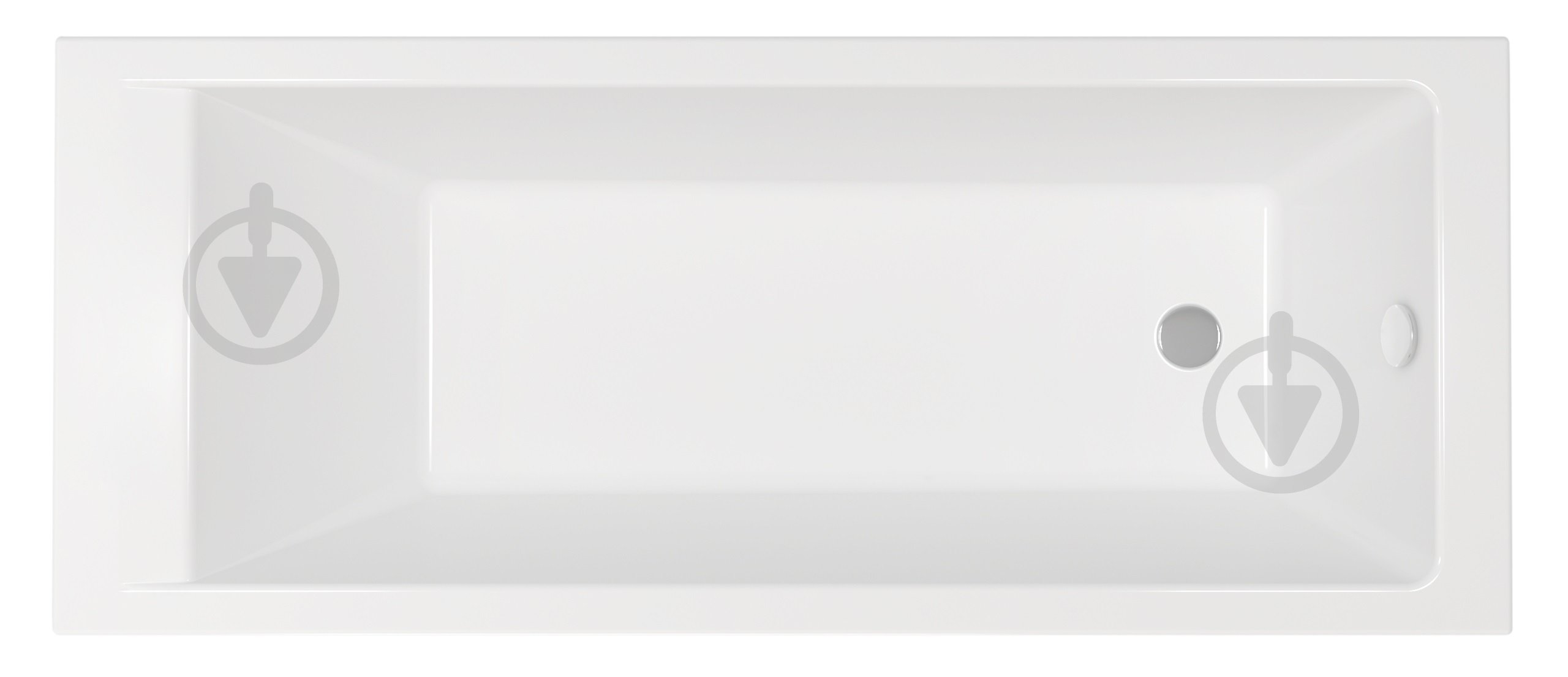 Ванна акриловая HES Forma 170х75 см с ножками - фото 1 Ванна акриловая HES Forma 170х75 см с ножками - фото 1