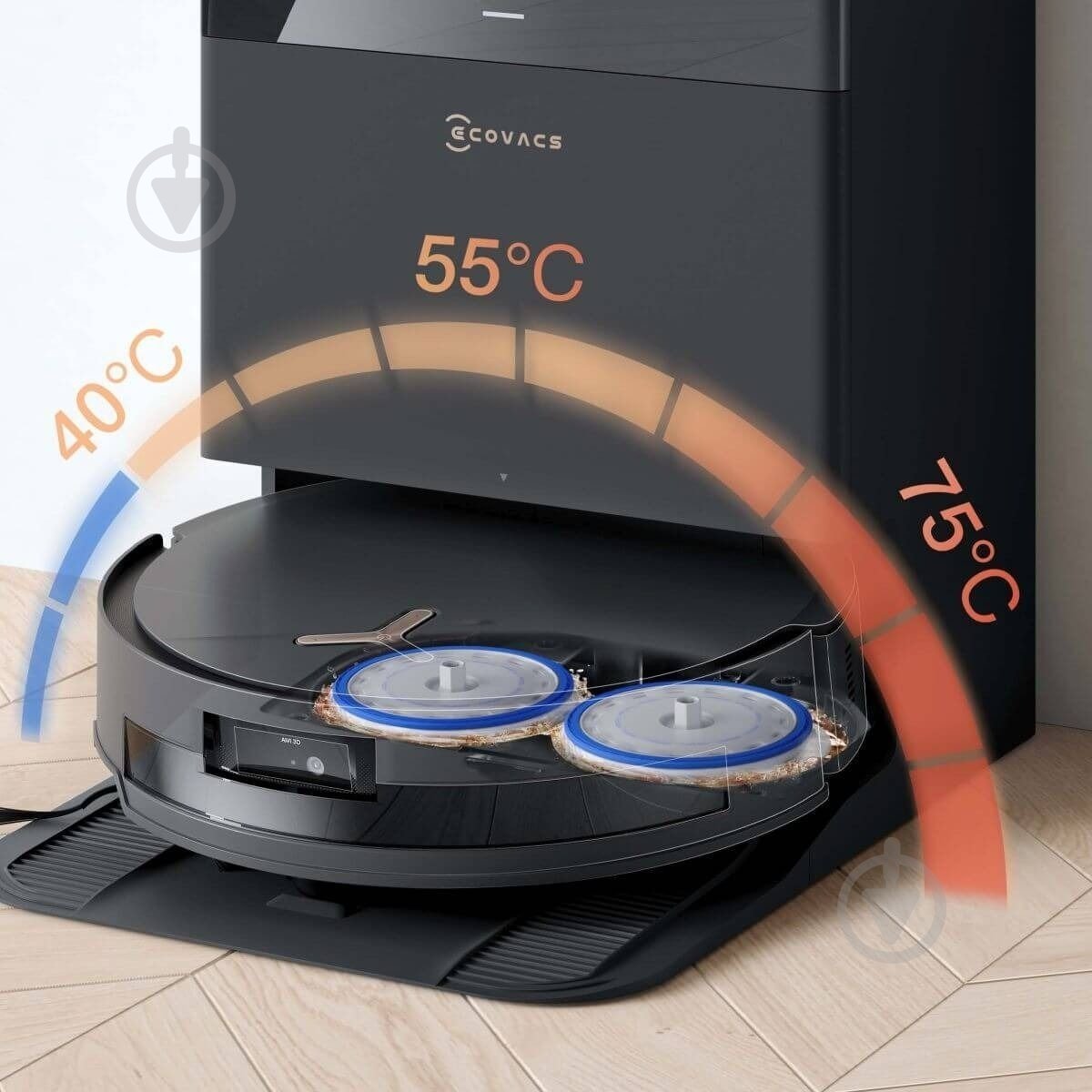 Робот-пилосос Ecovacs Deebot T50 Max Pro (DEX54) black - фото 15 Робот-пилосос Ecovacs Deebot T50 Max Pro (DEX54) black - фото 15