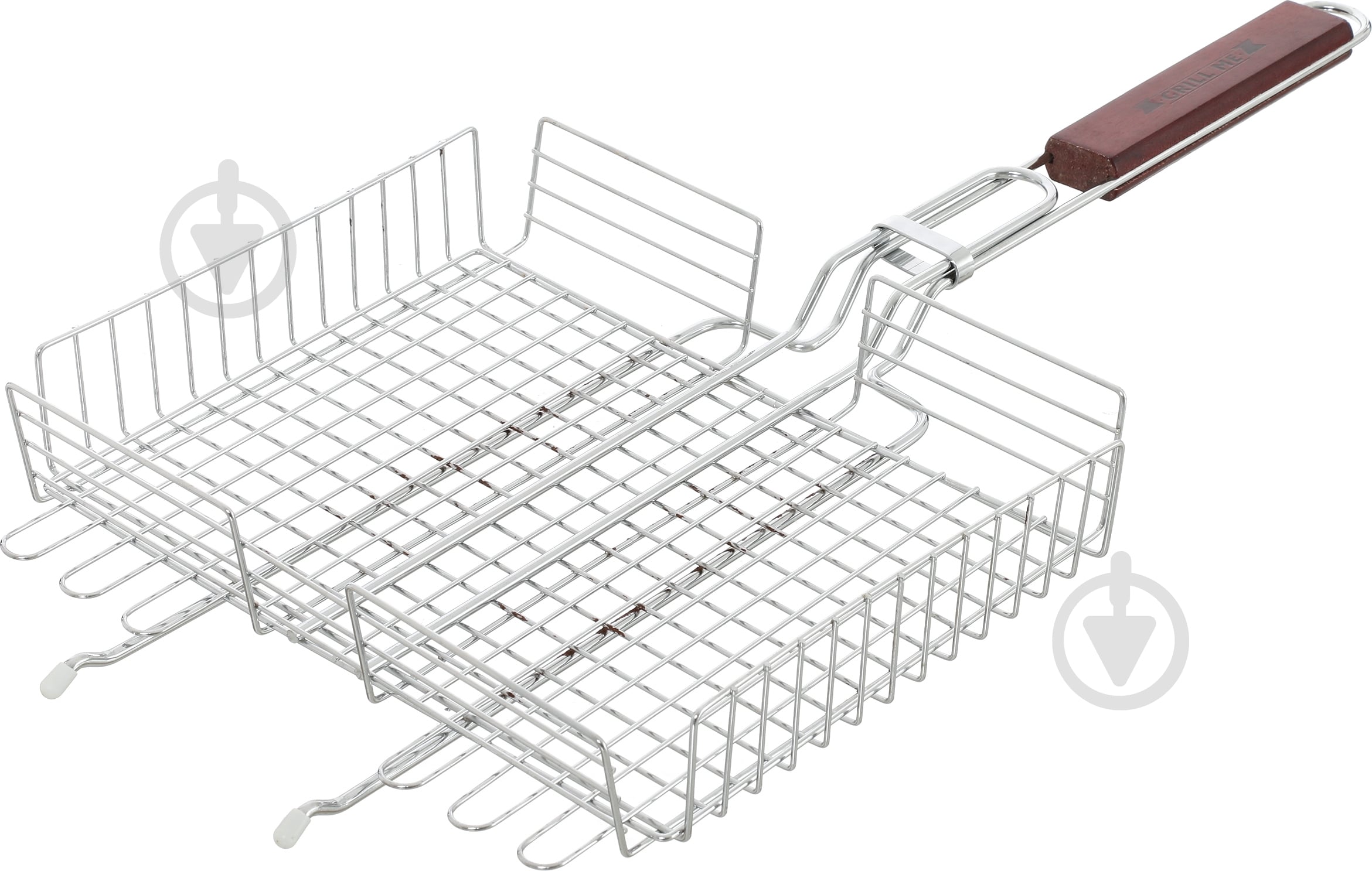 Решітка-гриль Grill Me подвійна хромована BQ-020 - фото 1 Решітка-гриль Grill Me подвійна хромована BQ-020 - фото 1