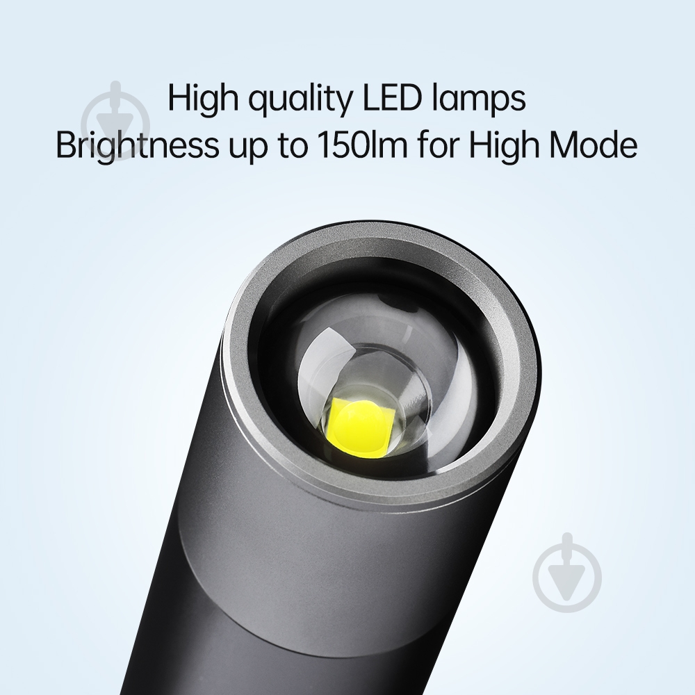 Ліхтар ручний NexTool Zoom Flashlight, 150 Lm NE20162 - фото 3 Ліхтар ручний NexTool Zoom Flashlight, 150 Lm NE20162 - фото 3