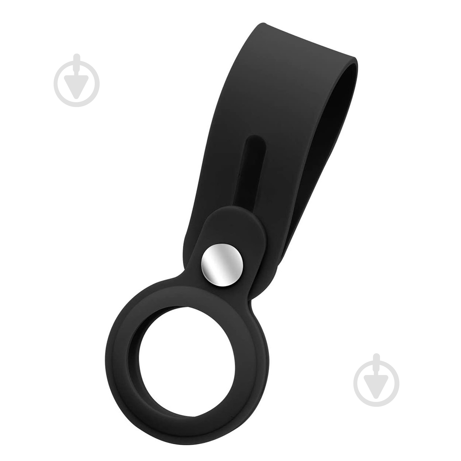 Чехол-брелок Armorstandart для AirTag Silicone Loop with Button Black (ARM58999) - фото 1 Чехол-брелок Armorstandart для AirTag Silicone Loop with Button Black (ARM58999) - фото 1