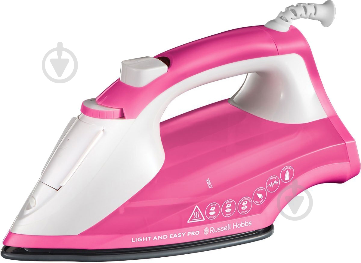 Праска Russell Hobbs 26461-56 Light & Easy Pro Iron білий із рожевим - фото 1