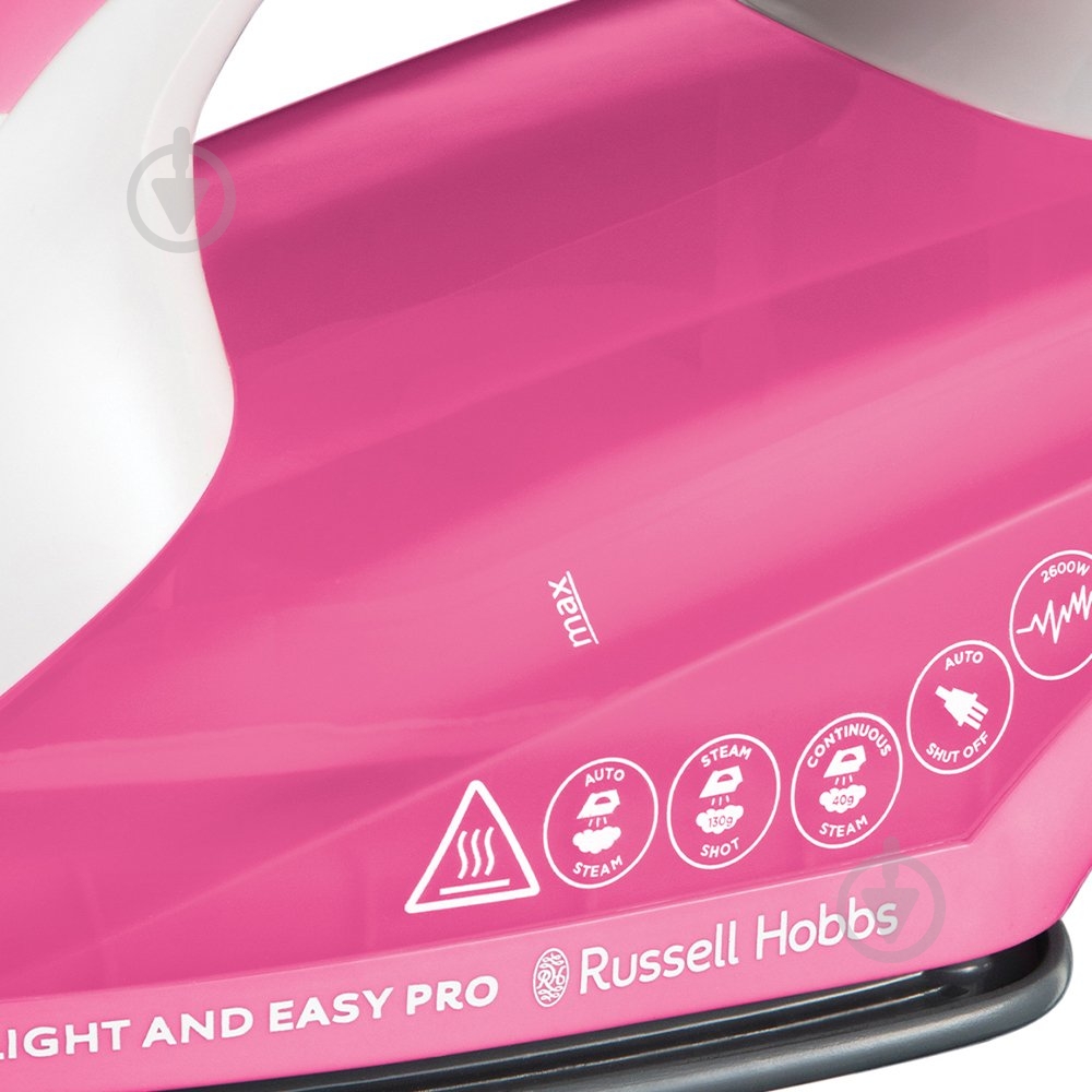 Праска Russell Hobbs 26461-56 Light & Easy Pro Iron білий із рожевим - фото 3