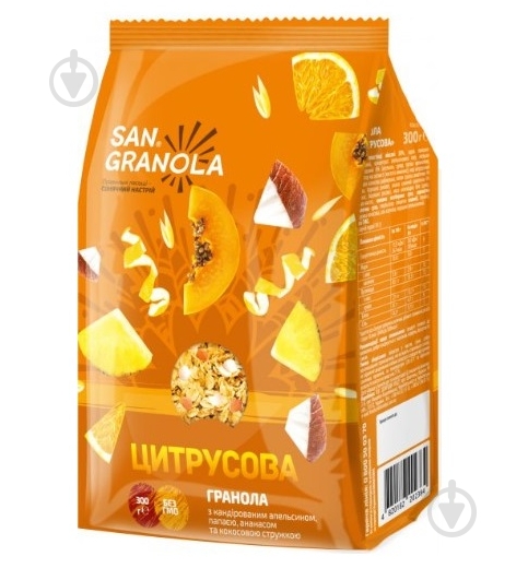 Гранола San Granola цитрусовая 300 г п/ет 300 г - фото 1