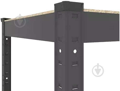 Стелаж 1800x800x400 мм Меткас Бюджет антрацит МДФ полиці 5 шт. фарбований - фото 7