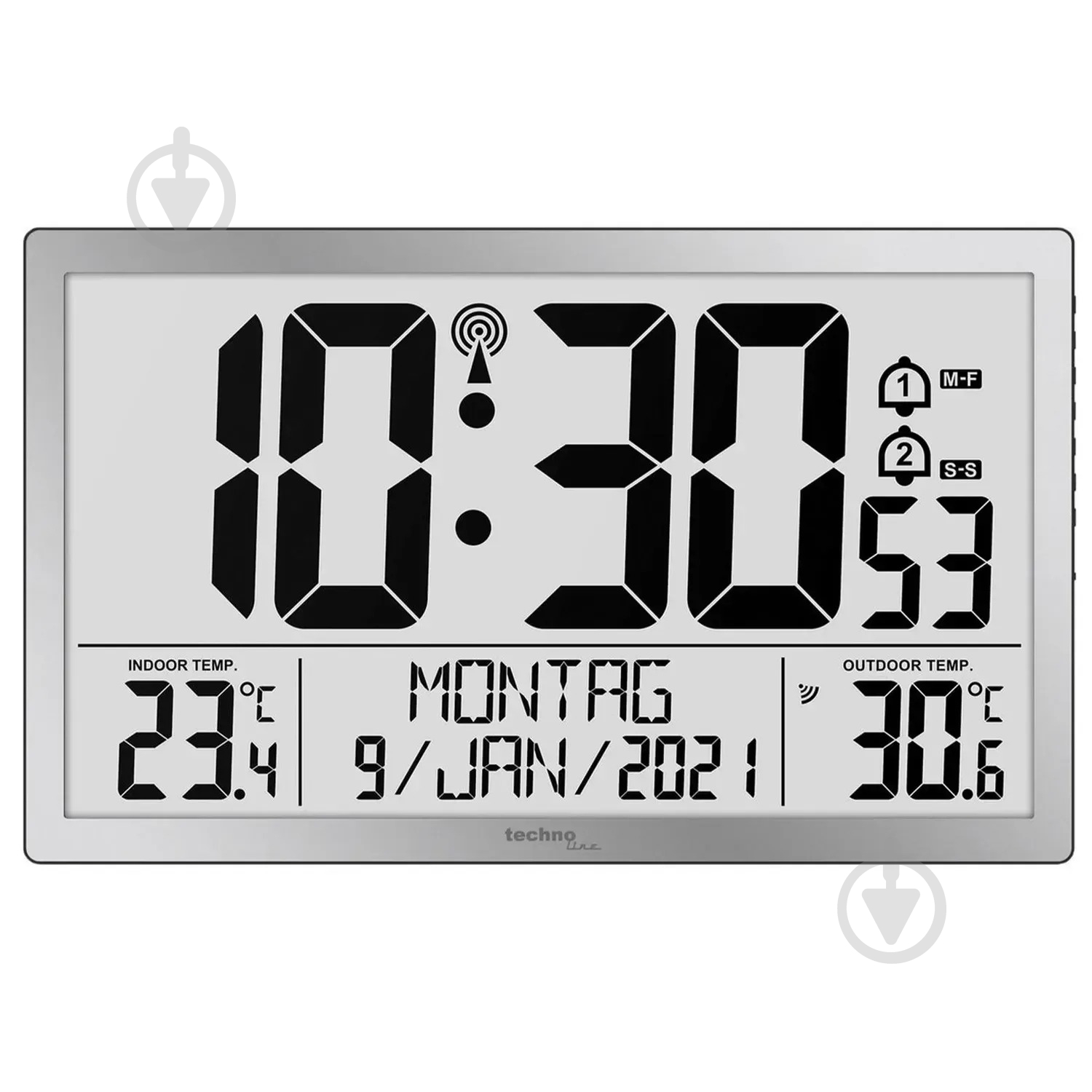 Годинник настінний WS8113 Silver Technoline - фото 1 Годинник настінний WS8113 Silver Technoline - фото 1