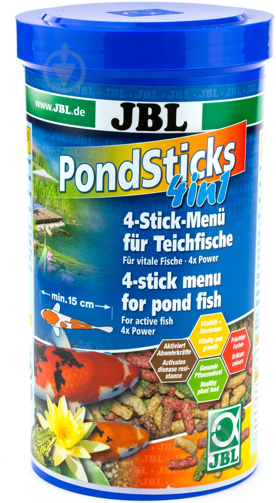Корм JBL® Pond Sticks 4в1 1 л (злаки) - фото 1 Корм JBL® Pond Sticks 4в1 1 л (злаки) - фото 1