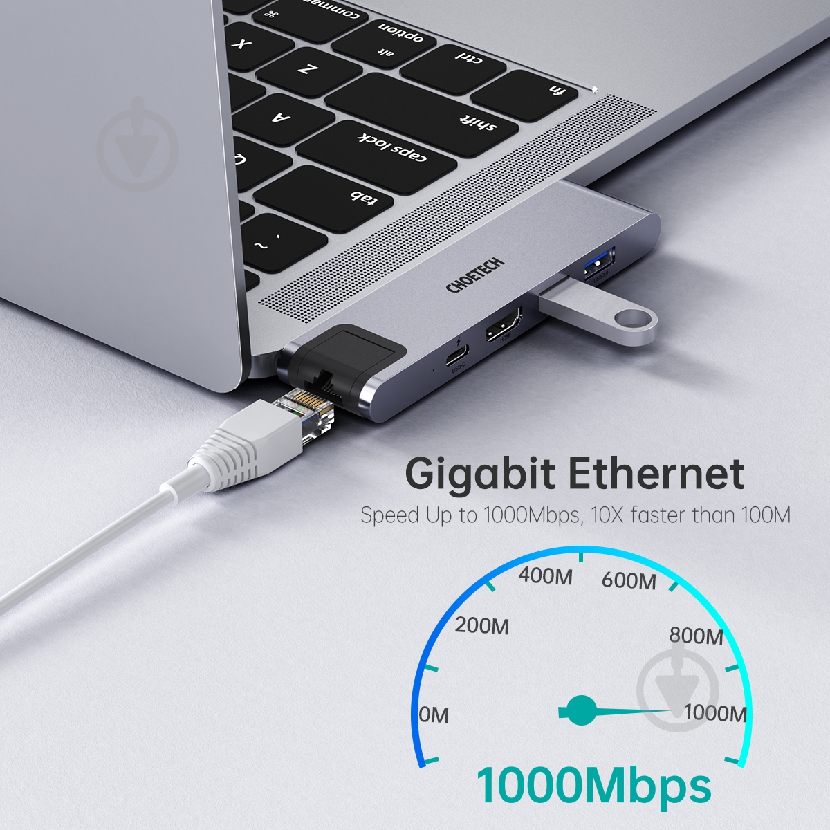 USB-хаб HUB-M24, USB-C 7-в-1, для MacBook Pro/Air - фото 7