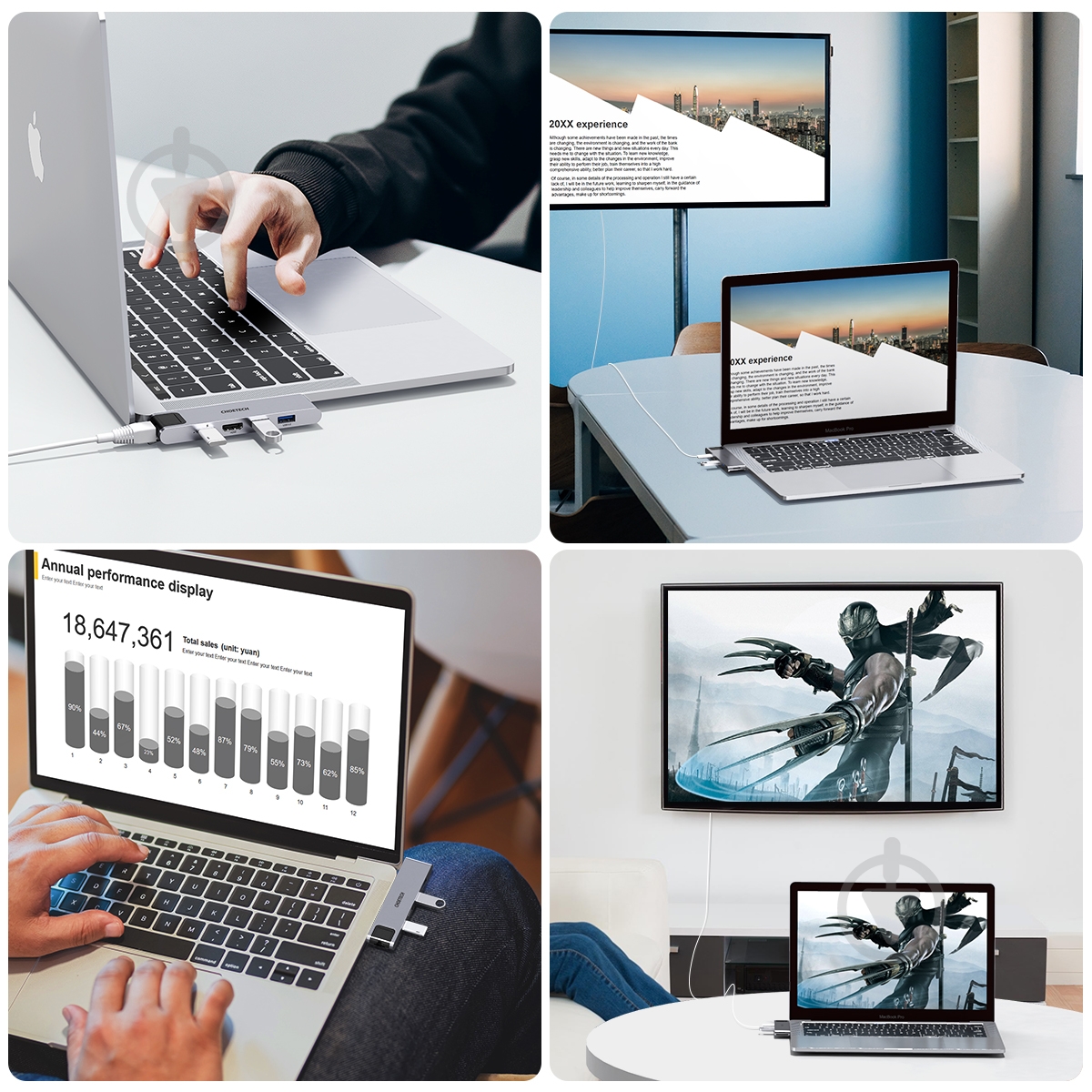 USB-хаб HUB-M24, USB-C 7-в-1, для MacBook Pro/Air - фото 8