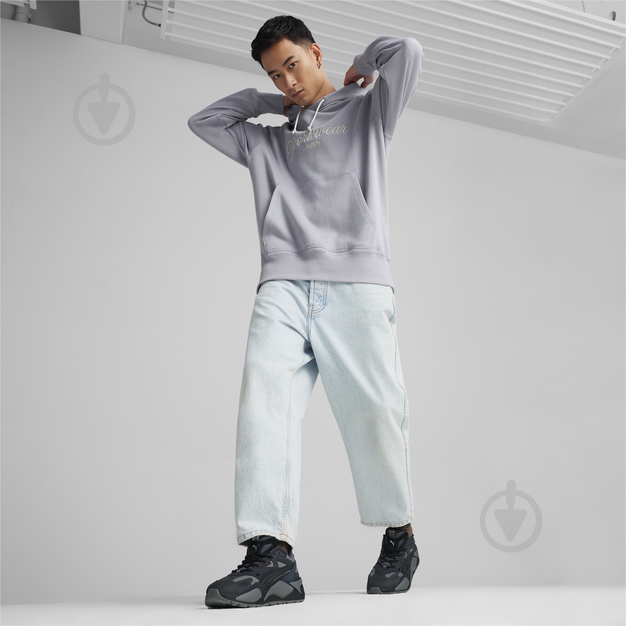 Джемпер Puma CLASSICS+ HOODIE 62427563 р.S серый - фото 5