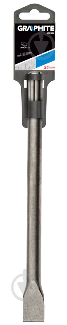 Зубило GRAPHITE SDS-max 18x25 мм 400 мм 57H562 - фото 2 Зубило GRAPHITE SDS-max 18x25 мм 400 мм 57H562 - фото 2