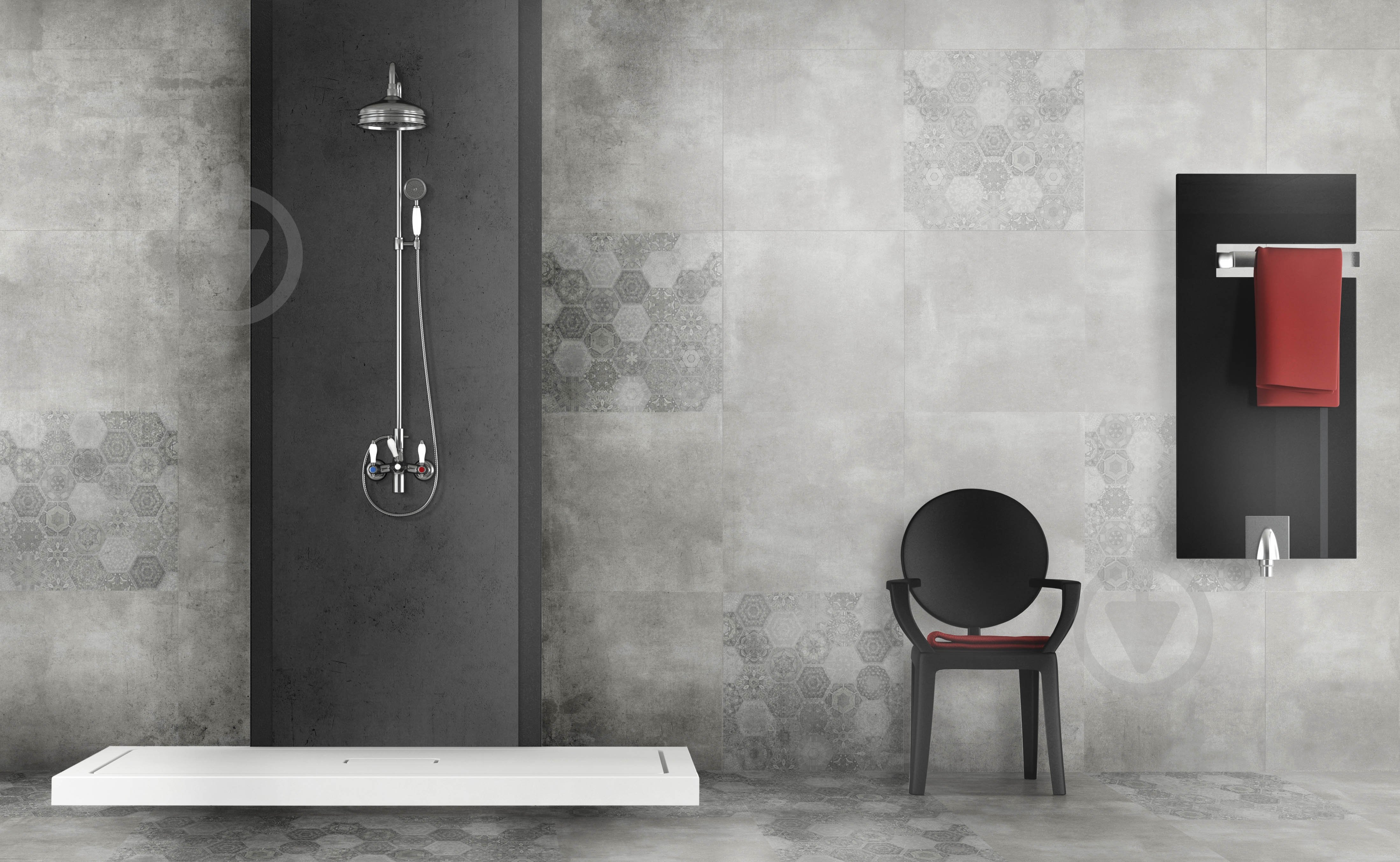 Плитка Stargres Patchwork Нexagon Grey Rett 60x60 см - фото 6