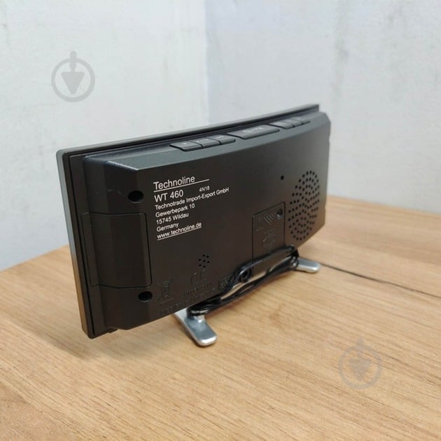 Годинник настільний WT460 Blue LED Black/Silver Technoline - фото 8 Годинник настільний WT460 Blue LED Black/Silver Technoline - фото 8