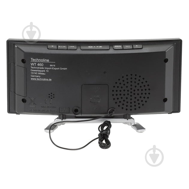 Годинник настільний WT460 Blue LED Black/Silver Technoline - фото 4 Годинник настільний WT460 Blue LED Black/Silver Technoline - фото 4