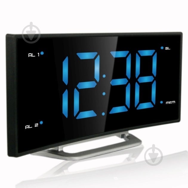 Годинник настільний WT460 Blue LED Black/Silver Technoline - фото 3 Годинник настільний WT460 Blue LED Black/Silver Technoline - фото 3