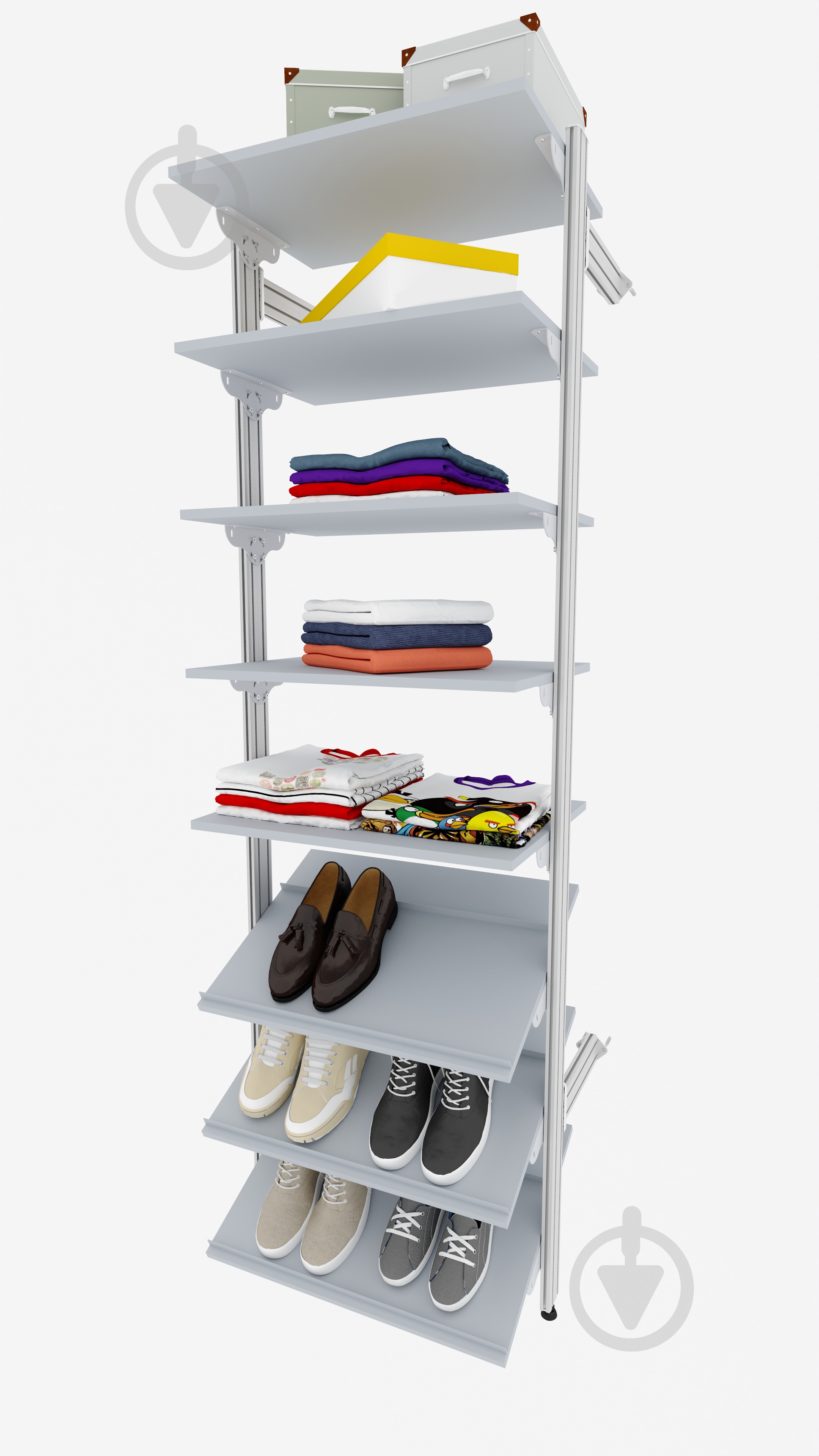 Полка для гардеробной системы Abra модуль 2.1 (800) серый - фото 2