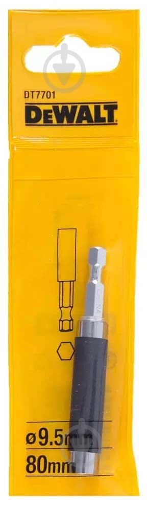 Держатель бит DeWalt магнитный 80 мм 1 шт. 1 шт. DT7701 - фото 1 Держатель бит DeWalt магнитный 80 мм 1 шт. 1 шт. DT7701 - фото 1