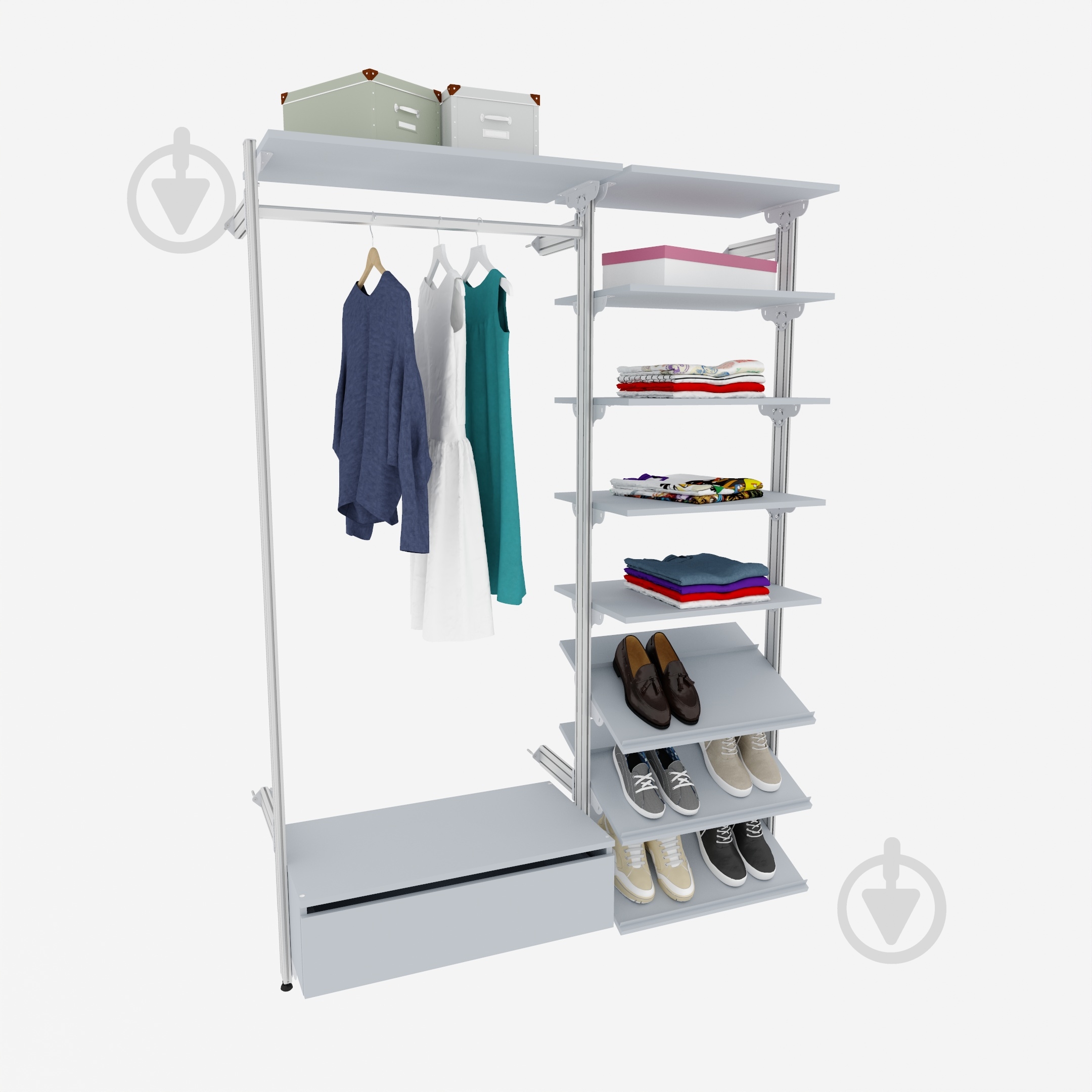 Тумба Abra модуль 3.1 (600) серый - фото 5