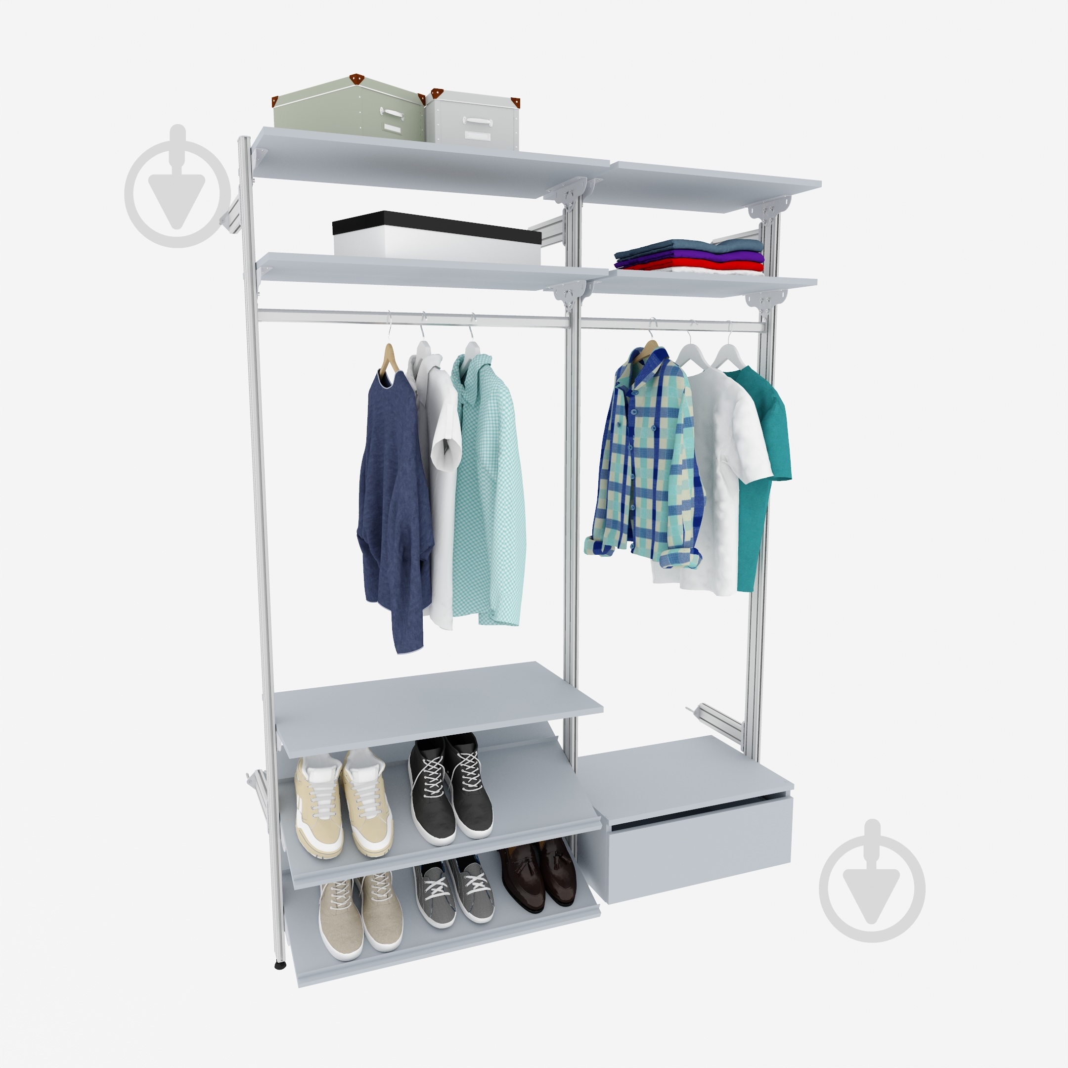 Тумба Abra модуль 3.1 (600) серый - фото 4