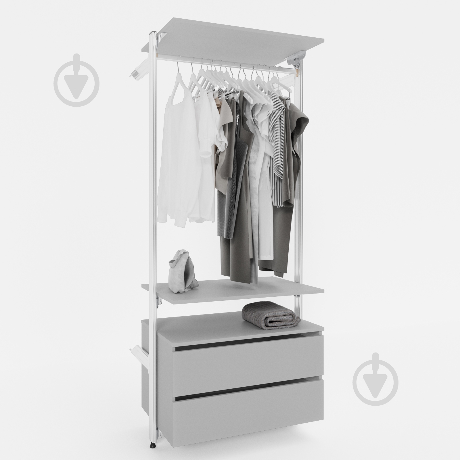 Тумба Abra модуль 3.2 (600) сірий - фото 2