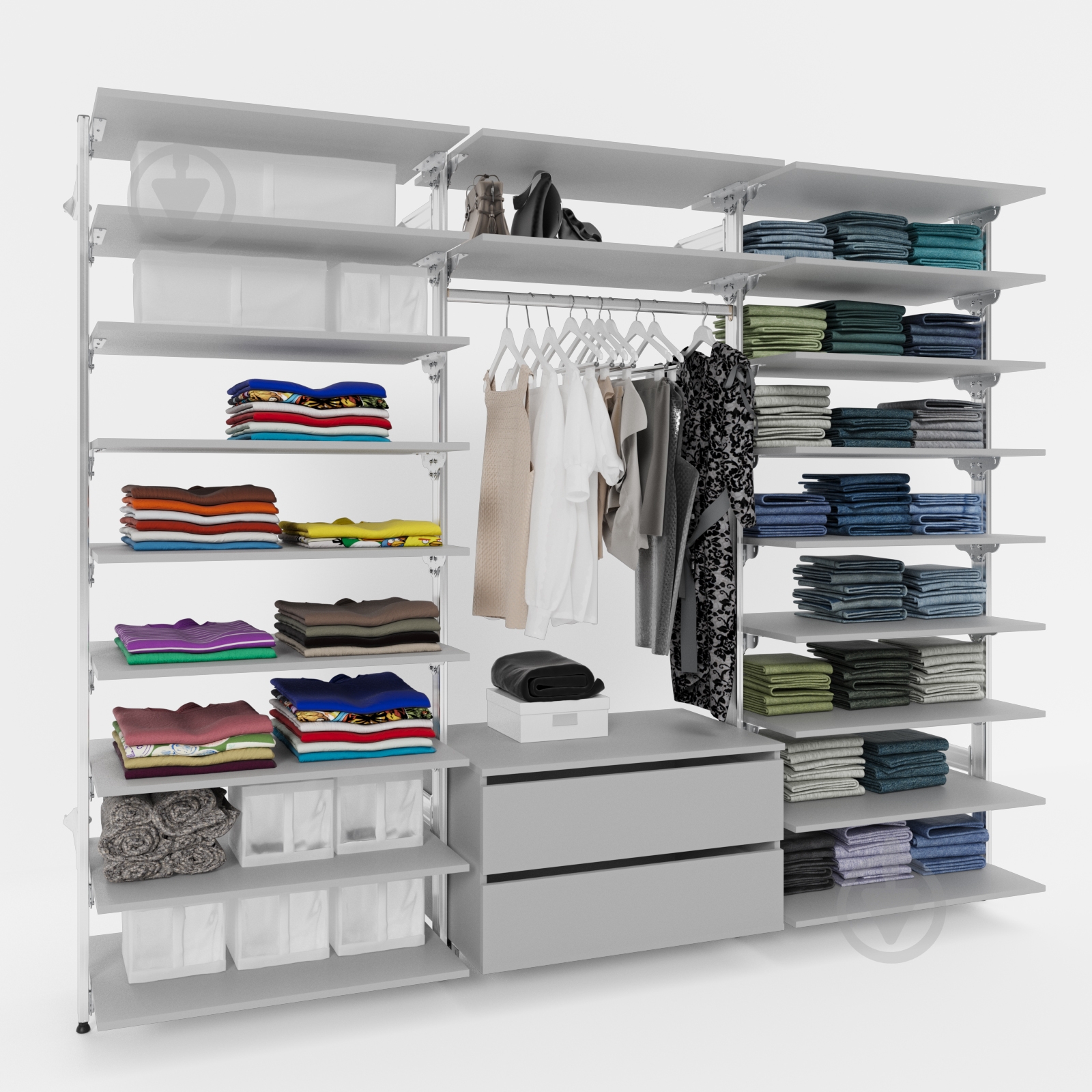 Тумба Abra модуль 3.2 (600) сірий - фото 4