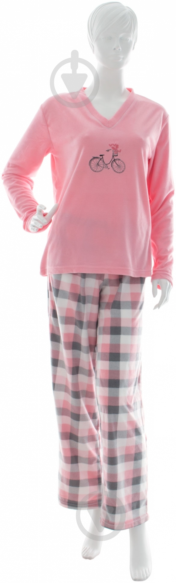Пижама женская Rose cell кофта + брюки р. L розовый - фото 1