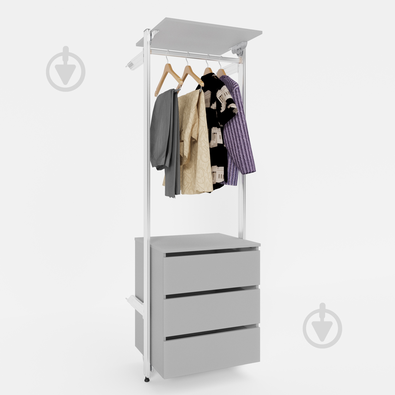 Тумба Abra модуль 3.3 (800) серый - фото 2