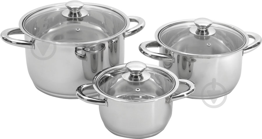 Набор кастрюль BergHOFF Vision prima 6 предметов 1106031 - фото 1
