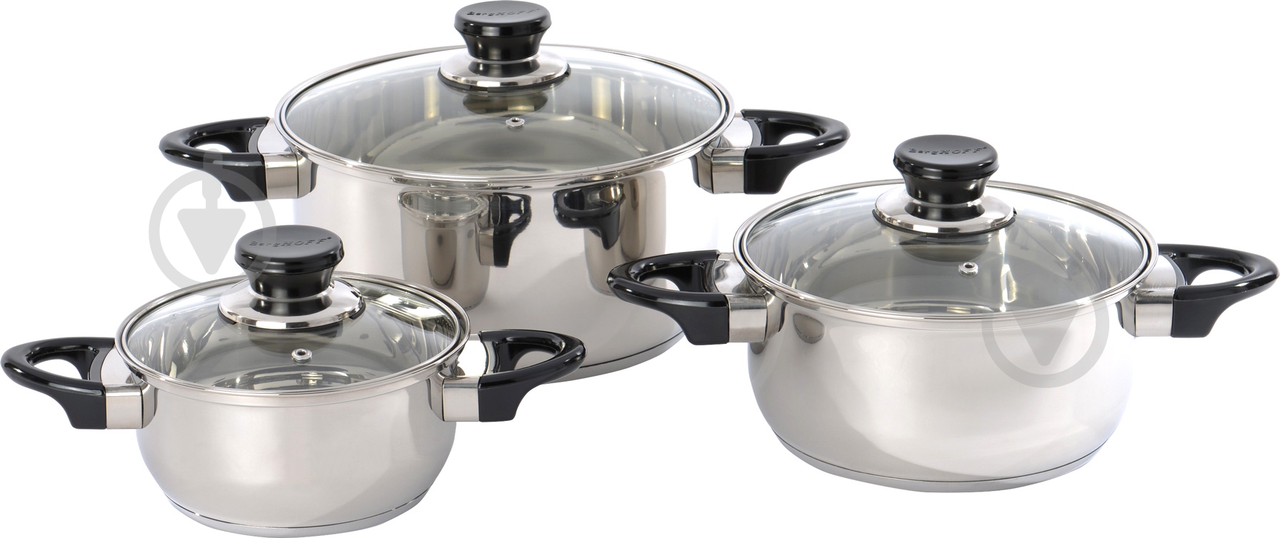 Набор кастрюль BergHOFF Vision Prima Essentials 6 предметов 1106032 - фото 1