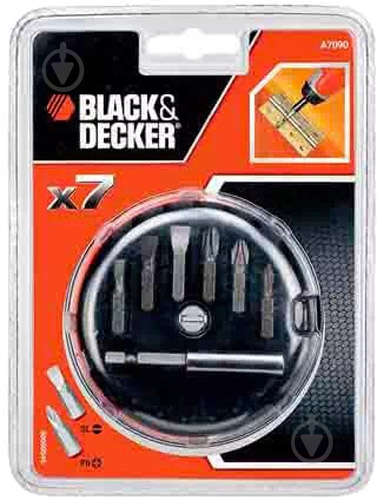 Набор бит Black+Decker 7 шт. A7090 - фото 1