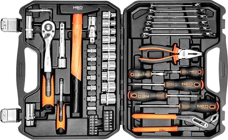 Набір ручного інструменту NEO універсальний 56 шт. 08-684 - фото 4 Набір ручного інструменту NEO універсальний 56 шт. 08-684 - фото 4
