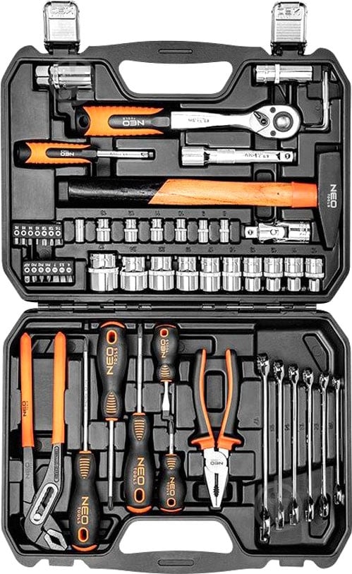 Набір ручного інструменту NEO універсальний 56 шт. 08-684 - фото 3 Набір ручного інструменту NEO універсальний 56 шт. 08-684 - фото 3