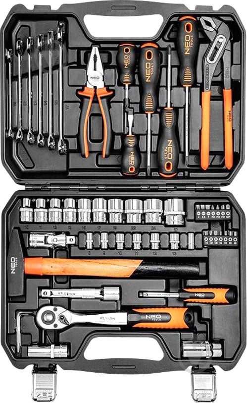 Набір ручного інструменту NEO універсальний 56 шт. 08-684 - фото 1 Набір ручного інструменту NEO універсальний 56 шт. 08-684 - фото 1