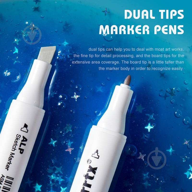 Набор маркеров Arrtx спиртовых Alp ASM-02GY 32 цвета серые оттенки LC302277 - фото 5 Набор маркеров Arrtx спиртовых Alp ASM-02GY 32 цвета серые оттенки LC302277 - фото 5