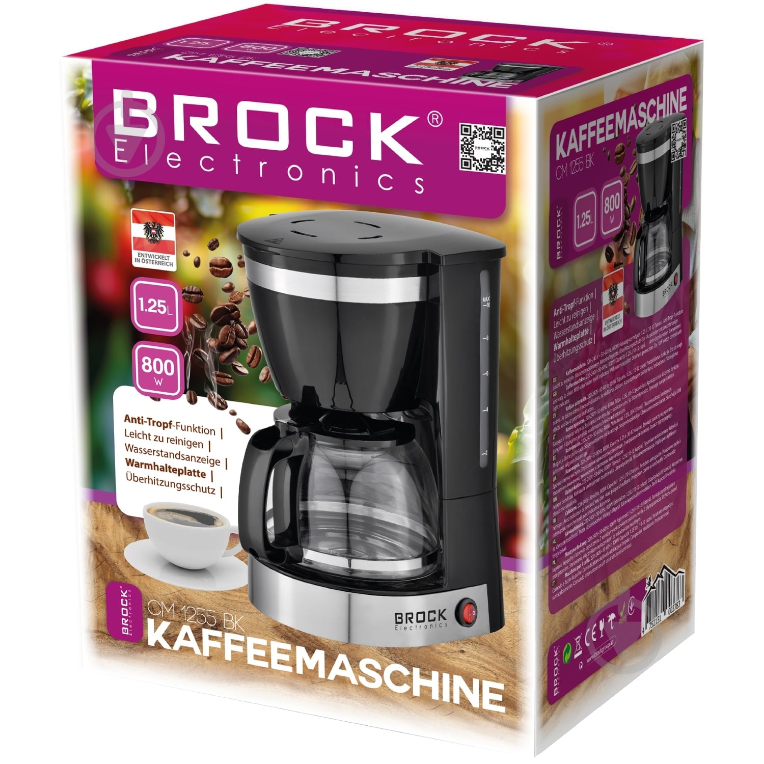 Кавоварка крапельна Brock CM 1255 BK - фото 2 Кавоварка крапельна Brock CM 1255 BK - фото 2